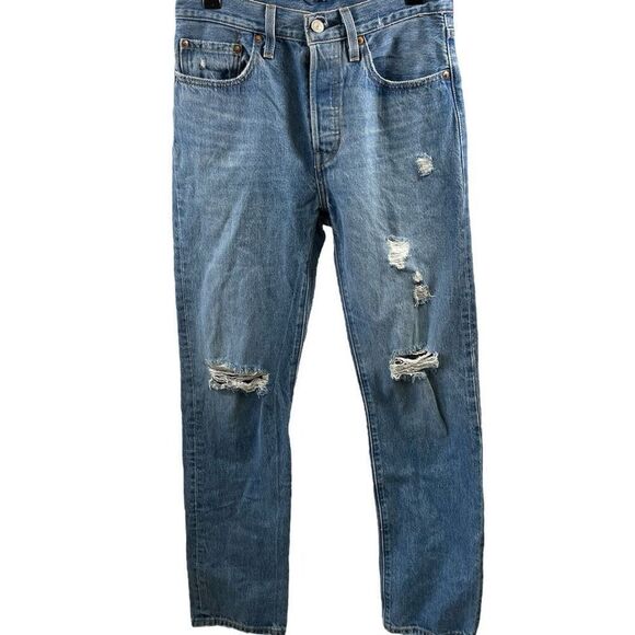 Levi’s Premium 501 Distressed Jeans Waist 26 - Picture 1 of 13